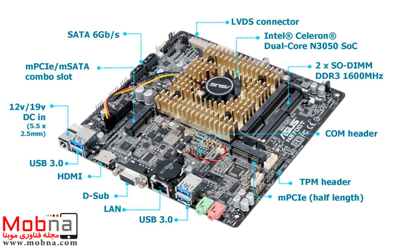 رونمایی از مادربورد صنعتی جدید ایسوس N3700T