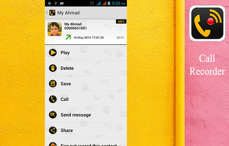 ضبط مکالمات تلفنی با Call Recorder در اندروید