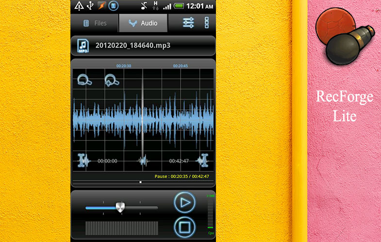 ضبط صدا در گوشی های اندروید با RecForge Lite