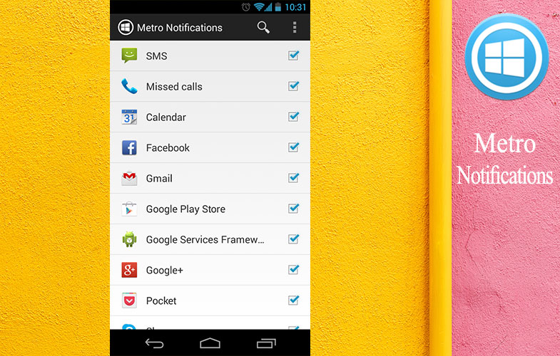 نمایش نوتیفیکیشن ها به سبک ویندوزفون در اندروید با Metro Notifications