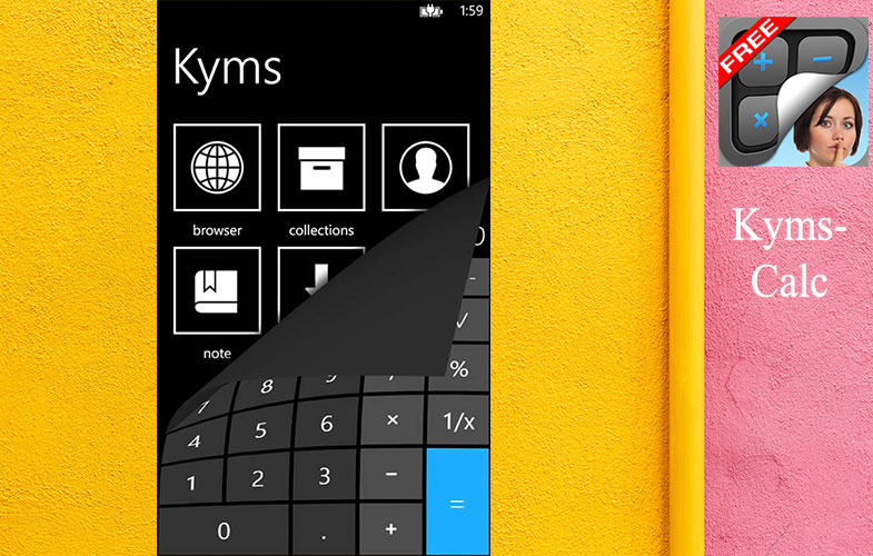 مجموعه ابزارهای شخصی در قالب یک ماشین حساب ویندوزفونی با kyms calc