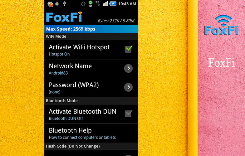 اشتراک اینترنت سیمکارت با اپلیکیشن FoxFi