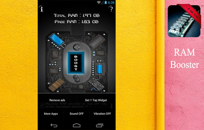 افزایش سرعت گوشی با اپلیکیشن RAM Booster