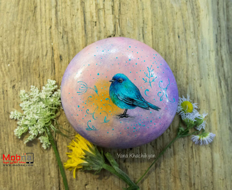 نقاشی‌های مینیاتوری دیدنی روی سنگ های کوچک!