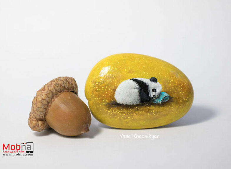 نقاشی‌های مینیاتوری دیدنی روی سنگ های کوچک!