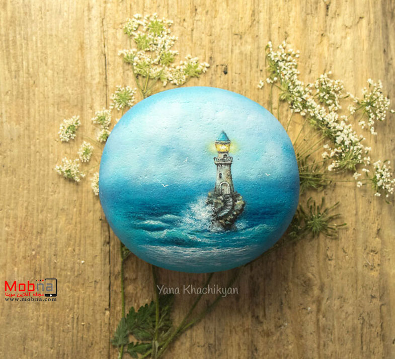 نقاشی‌های مینیاتوری دیدنی روی سنگ های کوچک!