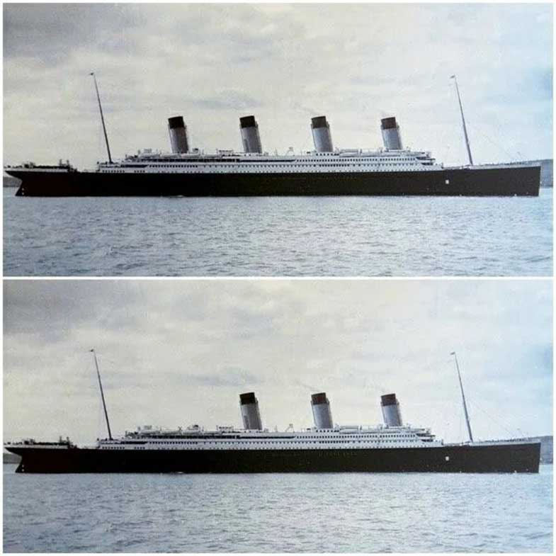 یکی از دودکش های کشتی تایتانیک واقعی نبوده است!