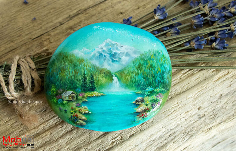 نقاشی‌های مینیاتوری دیدنی روی سنگ های کوچک!