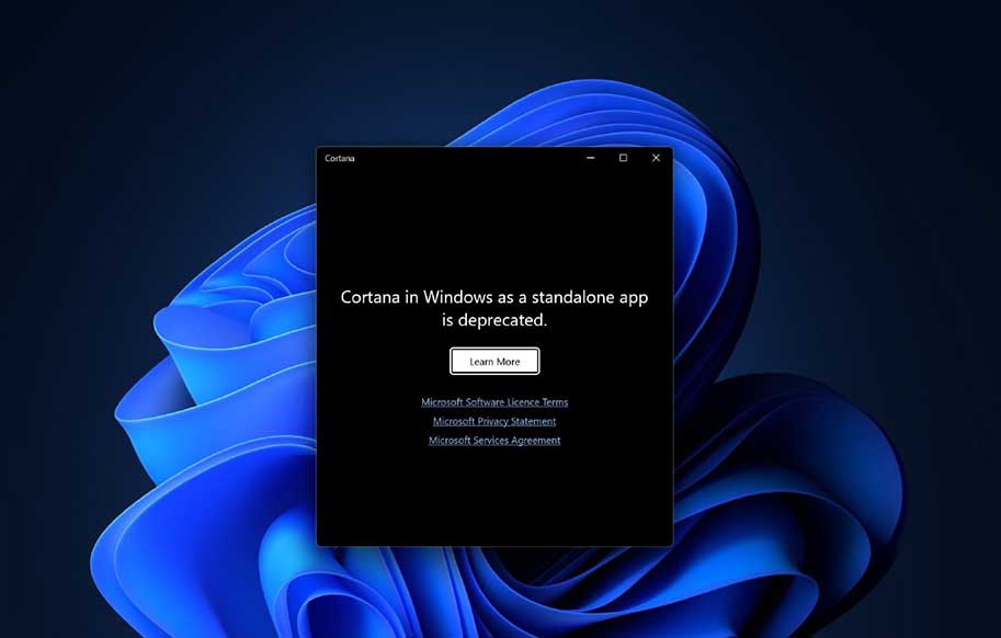 اپلیکیشن کورتانا در ویندوز ۱۱ تعطیل شد