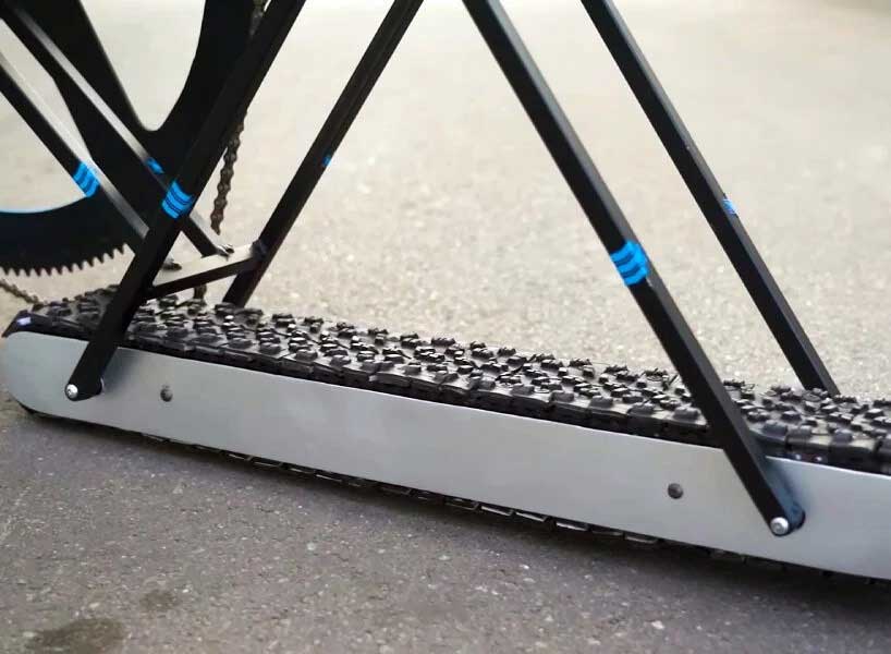 دوچرخه ای با چرخ ممتد شبیه به تانک