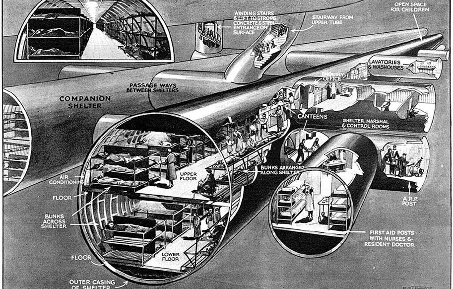 نقشه جالب پناهگاه های زیر زمینی لندن (+تصاویر)